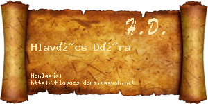 Hlavács Dóra névjegykártya